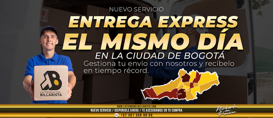 ¡Nuevo Servicio de Envío Express el Mismo Día en Bogotá! La Tienda del Billarista