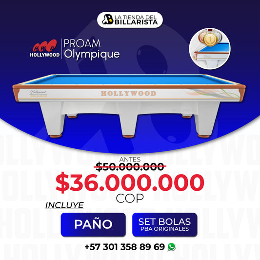 Mesa Hollywood Olympique Noble White 3 Bandas (segunda mano)
