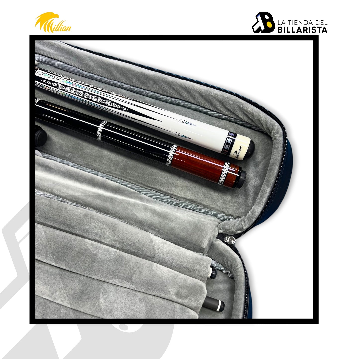 Estuche MILLION Gama Alta – Capacidad para 2 Tacos + Extensor
