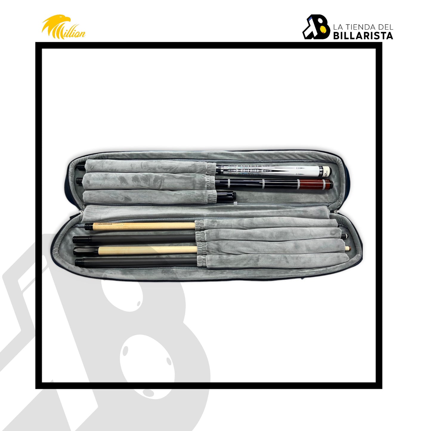 Estuche MILLION Gama Alta – Capacidad para 2 Tacos + Extensor